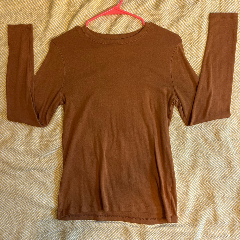 A New Day Cinnamon Long Sleeve Top